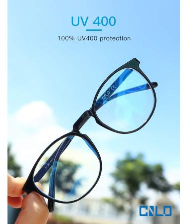 CNLO Blue Light Filter Glasses for Eye Strain Relief Lightweight Men/Women's Computer Glasses in Black - Buy Online on GoSupps.com