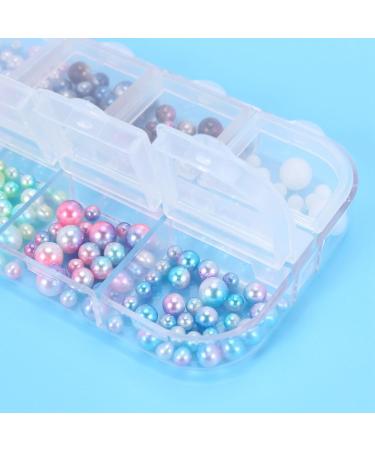 NIEI 3D Shape New Nail Clear Nail Pearl Diy Nail Art Rivet Rhinestone Manicure Tools 1# Mixed Pearl - Buy Online on GoSupps.com