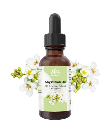 Relaxcation Abyssinian Oil | 100% Pure Cold Pressed Crambe Abyssinica Seed Oil | Lightweight Natural Extract for Skin Hair Scalp & Nails | Fast Absorbing Non-Greasy Amber Glass Bottle (4 oz) 4 Fl Oz (Pack of 1)