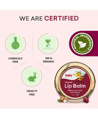 Natural Beetroot Lip Balm for Kids | Nourish & Protect Dry Chapped Lips | 8g Infused with Yashti Ghrit - Buy Online on GoSupps.com