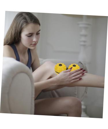 Solustrie Stress Relief Toy - 1 Pc Decompression Ball Massage Globe Pressure Discharge Toy Yellow 7.36x3.56cm - Perfect for Anxiety Relief & Relaxation - Buy Online on GoSupps.com