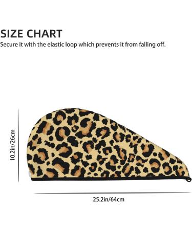 Leopard Microfiber Hair Towel | Soft & Super Absorbent Quick Dry Wrap for Women Ideal for Long Curly & Thick Hair - Buy Online on GoSupps.com