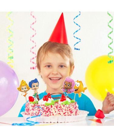 Guppies Ocean Sea Theme Happy Birthday Cake Topper & Mini Cupcake Decorations - 25 Pack - Buy Online on GoSupps.com