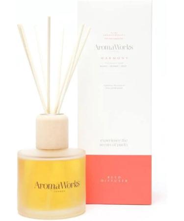 Aromaworks Harmony Reed Diffuser - Rejuvenating Blend of Essential Oils - Creates A Calming Mood - Enhanced Atmosphere - Provides A Sense of Wellbeing and Happiness - Reed Diffusers - 6.76 Oz - Buy Online on GoSupps.com