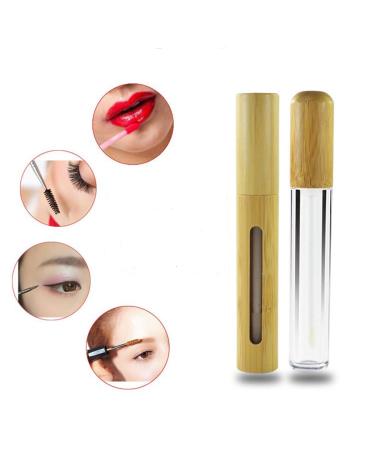 Healthcom 6ml Bamboo Lip Gloss Tubes - Refillable Plastic Balm Bottles for DIY Lipstick - Travel Size Cosmetic Containers for Women - Buy Online on GoSupps.com