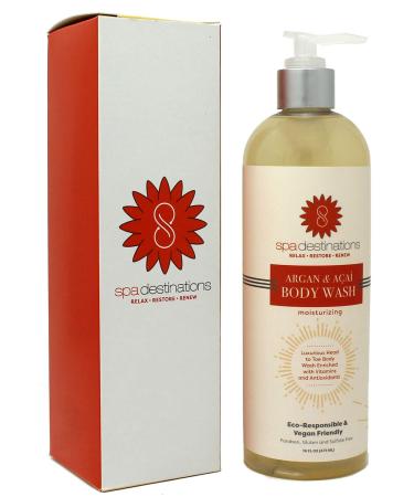 Buy Argan & Acai Body Wash & Lotion Gift Set - Clean & Tropical Scents - 16 oz 2-Piece Set | International Shipping Available - Buy Online on GoSupps.com
