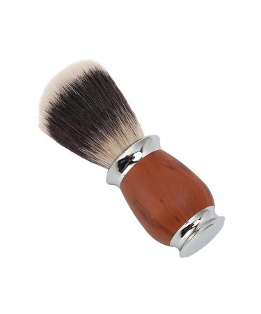 Men's Shaving Brush - Nylon Bristles & Wooden Handle | Lightweight Facial Hair Beard Brush for Home & Salon Use - Buy Online on GoSupps.com