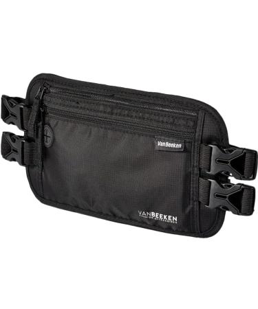 Money girdle for travel van beeken theft-proof abdominal bag with passport holder travel RFID travel money belt travel bag under the clothing of compact money belts with 2 straps black