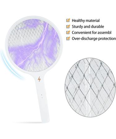 Summer Battery Power Electric Fly Swatter Electric Pest Repeller Bug Zapper Racket Wireless Long Handle Mosquito Killer for Room White - Buy Online on GoSupps.com