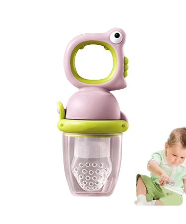 Maseaxi Baby Feeder | Food-Safe Silicone Baby Food Holder & Nibble Feed Dispenser | Healthy Bite Rings for Toddlers & Newborns - Pink - Buy Online on GoSupps.com