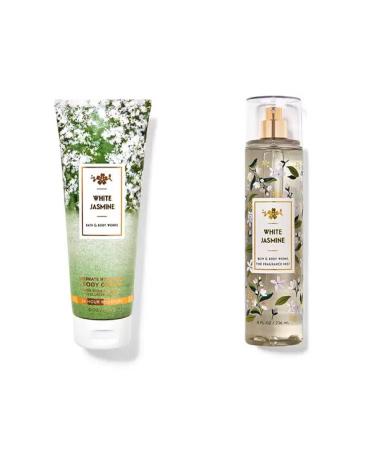 Bath and Body Works White Jasmine Fine Fragrance Mist & Ultra Shea Body Cream - Full Size - Buy Online on GoSupps.com