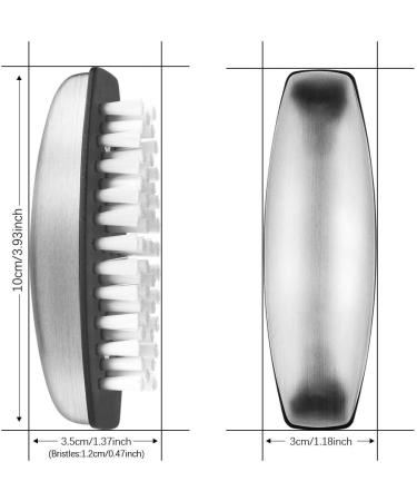 3-Piece Stainless Steel Nail Brush Set - Vibury Hand Wash Brushes for Cleaning Nails, Mud, and Eliminating Odors - Buy Online on GoSupps.com