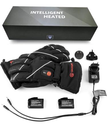 Savior Heat Rechargeable Heated Gloves - Medium Black-S01 | Electric Heated Skiing & Snowboarding Gloves for Men and Women - Buy Online on GoSupps.com