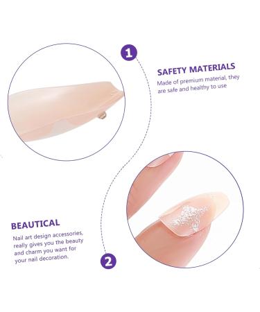 Gogogmee 1 Set Nail Patch Fake Nails with Glue French Decor Nails Decoration Nail Embellishments False Nails with Glue Nail Decals Nail Salon Supplies Sticker Plastic Full Coverage X4 Pink - Buy Online on GoSupps.com