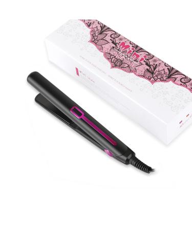 Youuish Mini Hair Straightener  Mini Flat Iron for Short Hair and Bangs  0.7 Inch Small Flat Iron for Travel  Dual Voltage Heats Up Quickly A Purple