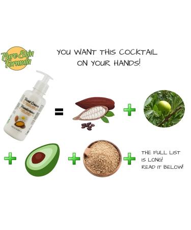 100% Natural Hand Cream for Cracked Dry Hands - Argan Oil Cocoa Butter Shea Butter & Almond Oil | Paraben & Cruelty-Free | 250 ml - Buy Online on GoSupps.com