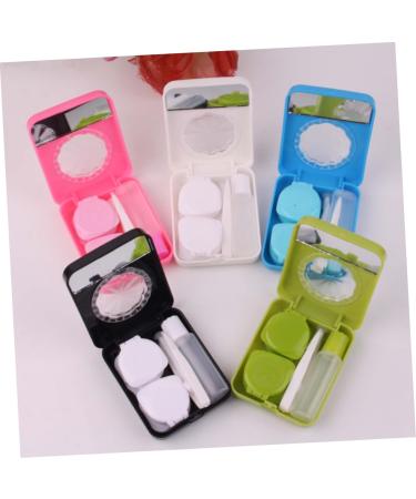 Lurrose Oval Foundation Brush Set & Colored Contact Lens Storage Case 5pcs Care Box for International Shipping - Buy Online on GoSupps.com