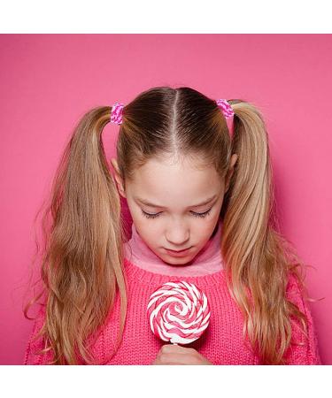 100 Pcs Mini Hair Bands for Girls - Colorful Hair Ties for Kids and Toddlers - Buy Online on GoSupps.com