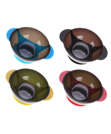 SHERCHPRY 4 Pi ces Bol de Capillaire Antid rapant avec Ventouse de Bols de M lange Silicone pour Salon de Coiffure Noir Bleu