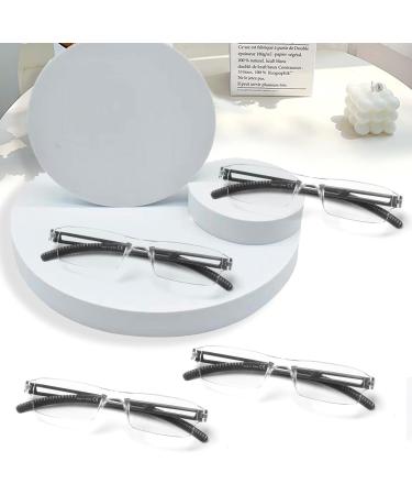 Cojwis 4-Pack Frameworkless Reading Glasses for Women & Men - Light Comfortable Anti-Blue Light TR90 Glasses (2.50x) - Perfect Reading Aid - Buy Online on GoSupps.com