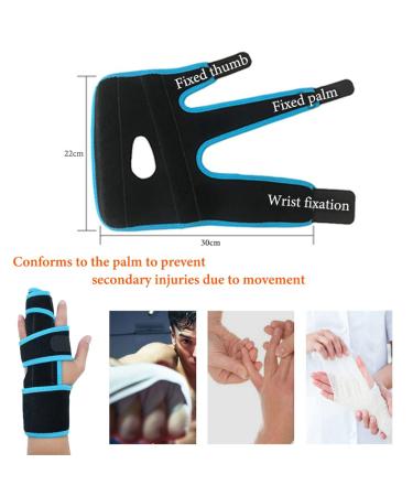 Buy Trigger Finger Splint & Wrist Brace - Adjustable Hand Splints for Straightening Fingers Left & Right Black & Blue - International Shipping - Buy Online on GoSupps.com