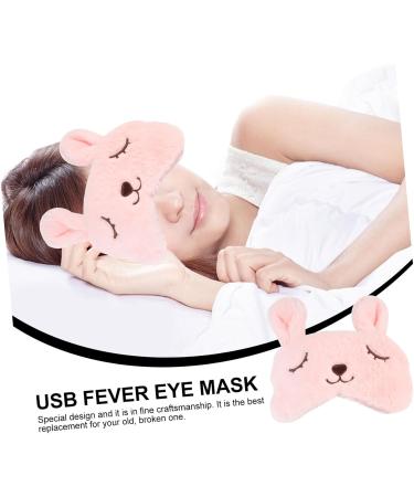 GARVALON USB Heating Eye Mask Night Eye Cover Decorative Eye Cover Eye Mask for Home Travel Eye Mask Night Eyeshade Electric Eye Cover Rechargeable Eye Mask Night Eye Mask Travel Eye Pad Pink 20.5x10x0.8cm - Buy Online on GoSupps.com