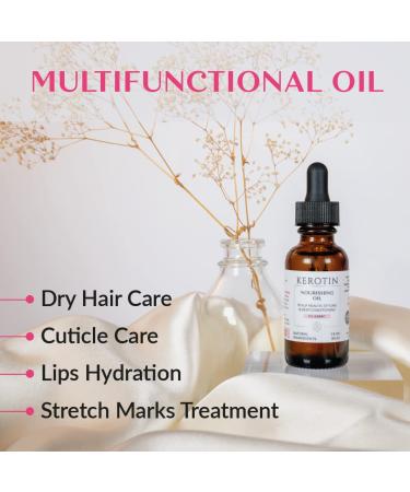 Nourishing Hair Oil with 9 Organic Oils & Argan Oil - Repairs Damage, Controls Frizz, Eliminates Split Ends, Smoothens Skin - Stimulates Hair Growth | Sulfate & Silicone Free - Unscented - Buy Online on GoSupps.com