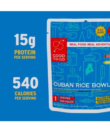 GOOD TO-GO Cuban Rice Bowl 6-Pack | Dehydrated Backpacking Food for Camping | Lightweight & Easy to Prepare - Buy Online on GoSupps.com