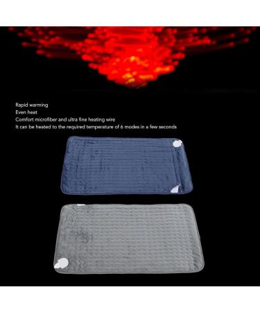 Pssopp Heating Pad - Fast Heating Soft & Comfortable 6 Heat Settings LED Light for Back - Perfect for Pain Relief (Gray) - Buy Online on GoSupps.com