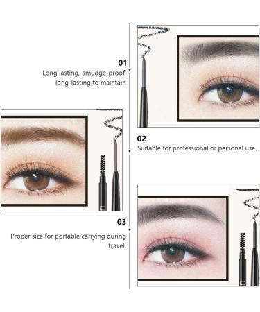 DRESSOOS 2 1 Eyebrow Makeup Tools Micro Brow Pencil Automatic Eyebrow Pencils Pencil Brush Double Head Pencil 1 count (Pack of 1) Grey - Buy Online on GoSupps.com