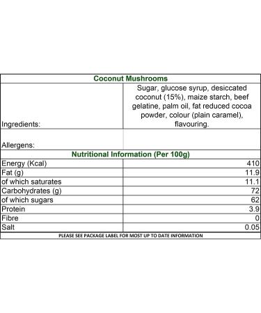 Old Timers Taveners Coconut Mushrooms in Reusable Retro Victorian Style 1.8 litre Plastic Jar 1000 grams 1.3 kg - Buy Online on GoSupps.com