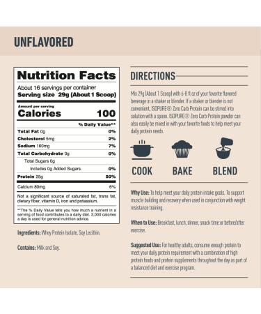 Bundle of Isopure Bovine Colostrum Supplement Powder 90 Servings + Isopure Unflavored Protein Whey Isolate 25g Protein Zero Carb 16 Servings 1 Pound (Packaging May Vary) - Buy Online on GoSupps.com