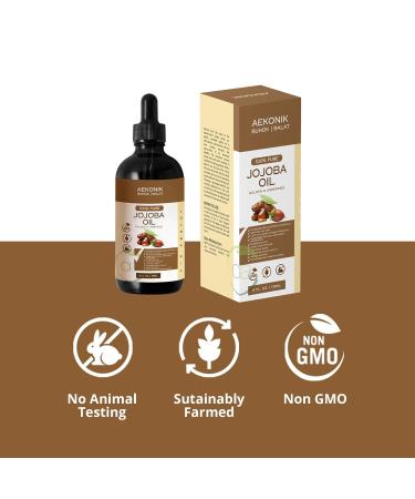 Organic Cold Pressed Jojoba Oil - Anti-Aging Moisturizer for Skin Hair & Body - Non-GMO Vegan & Cruelty Free - 4fl oz (118 ml - Buy Online on GoSupps.com