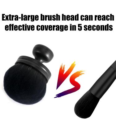 Extra Large Self Tanning Brush - Oval Body Makeup Applicator for Smooth Blending | Ideal for Sunscreen Bronzer & Spray Tan | Kabuki Face Brush (Black - Buy Online on GoSupps.com