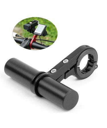 JPOJPO Bike Handlebar Extender Extension Carbon Fiber Bracket Aluminum Alloy Clamp for Bicycle Speedometer Headlight Light Lamp Holder 10cm aluminum black