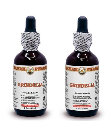 Hawaii Pharm Grindelia Liquid Extract Grindelia (Grindelia Robusta) Dried Herb Tincture Supplement 2x2 oz 2 Fl Oz (Pack of 2)
