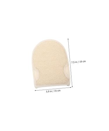 JEWEDECO 2pc Cotton Linen Bath Towel & Body Scrubber Set - Exfoliating Glove, Loofah Sponge, Shower Scrubber for Bathing - Buy Online on GoSupps.com