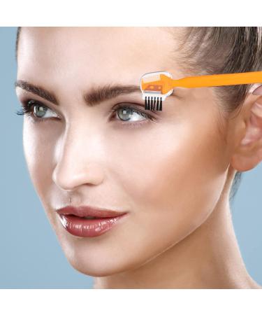 Lurrose Eyebrow Cutter Set - 6 Stainless Steel Razors for Women | Face Hair Remover & Travel-Friendly Shaving Tools in Blue & Orange - Buy Online on GoSupps.com