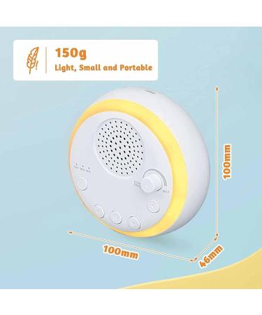 Apvrosiait Rechargeable Baby Sleep Soothing White Noise Machine Portable Travel Sound Speaker Ideal for Cribs Strollers Car Seats and More with 16 Natural Sounds - Buy Online on GoSupps.com