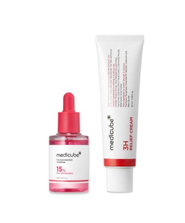 medicube Comforting Serum & Cream Duo Ideal for After Spot Care: TXA Serum and 3H Daily Moisturizer | Calming Tone Refining & Glow Routine