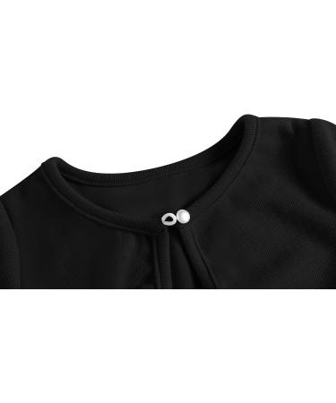 BONNY BILLY Girls Long Sleeve Knitted Cotton Bolero Shrug - Black (10-11 Years) | Kids Clothing - Buy Online on GoSupps.com