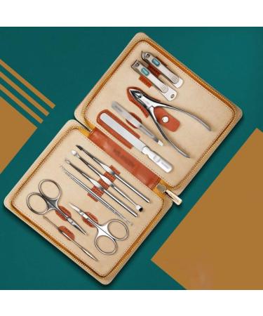 Nail Sets Nail Care 12-Piece Manicure Set Professional Beauty Set Decorative Foot Cover Stainless Steel Beauty Care Tool with Portable PU Leather Cover Unisex Nail Clippers - Buy Online on GoSupps.com