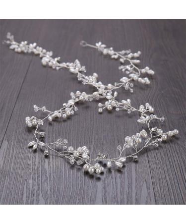 WoWoss 50cm Wedding Hair Wire with Pearls & Rhinestones - Bridal Jewelry Headdress for Women & Girls - Buy Online on GoSupps.com