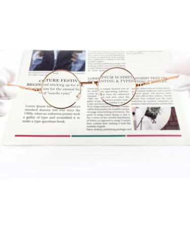 Lanomi Round Metal Reading Glasses for Men & Women - Classic Retro 60s Style Spring Hinge 1.5 Diopters Visual Aid - Buy Online on GoSupps.com