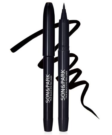 SON&PARK True Black Liquid Eyeliner with Precise Felt Pen Tip | 24hr Long-lasting  Smudge Proof  Quick Drying  No-Skip  Satin Finish | Korean Makeup