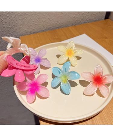 hgnxa Girl Flower Plumeria Hair Clip Sweet Handmade Cute Hair Duckbill Clip Headwear Hair Headwear for Women Girl Combination - Buy Online on GoSupps.com