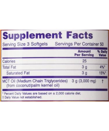 Now Foods MCT Oil Softgels 1000mg 150 Count - Pack of 2 | Pure Medium Chain Triglycerides - Buy Online on GoSupps.com