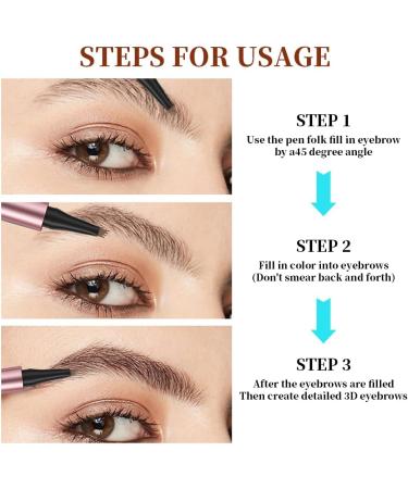 WANJADE 4point eyebrow pencil micro head eyebrow pencil micro 4point eyebrow pencil longlasting waterproof natural eyebrow makeup Cgray - Buy Online on GoSupps.com