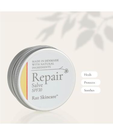 Raz Skincare Repair Salve SPF 30 15ml | Lip Care and Moisturizer | All-Natural Lip Salve for Very Dry Lips Ideal for Sun Protection Skiing and Daily Use | Skin Repair Cream For Skin and Irritations SPF30 | 15ml - Buy Online on GoSupps.com
