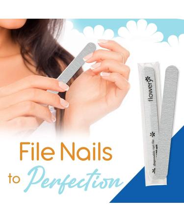Flowery Disposable Nail File Cushion Core 100/180 Grit Silver - Pack of 100 - Buy Online on GoSupps.com